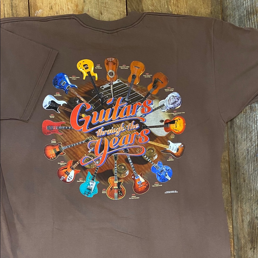 NWOT Vintage Guitars Through The Years T-Shirt